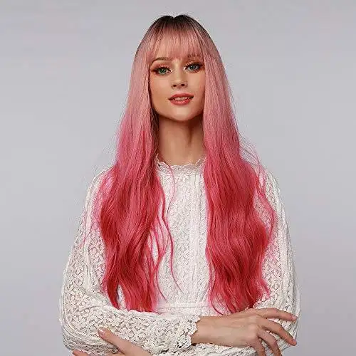 Light Brown Blonde Ombre Long Straight Synthetic Heat Resistant Wig - Image 19