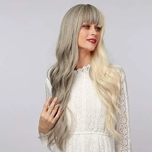 Light Brown Blonde Ombre Long Straight Synthetic Heat Resistant Wig - Image 33