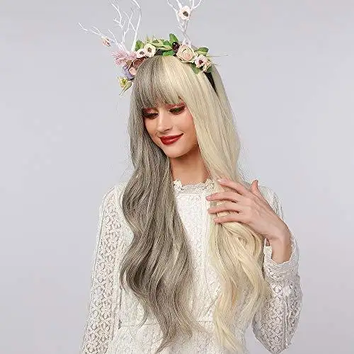 Light Brown Blonde Ombre Long Straight Synthetic Heat Resistant Wig - Image 36