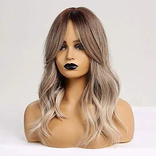 Light Brown Blonde Ombre Long Straight Synthetic Heat Resistant Wig - Image 43