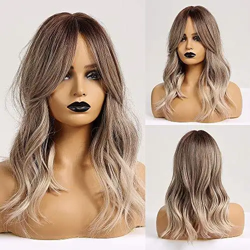 Light Brown Blonde Ombre Long Straight Synthetic Heat Resistant Wig - Image 45