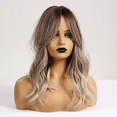 Light Brown Blonde Ombre Long Straight Synthetic Heat Resistant Wig - Image 46