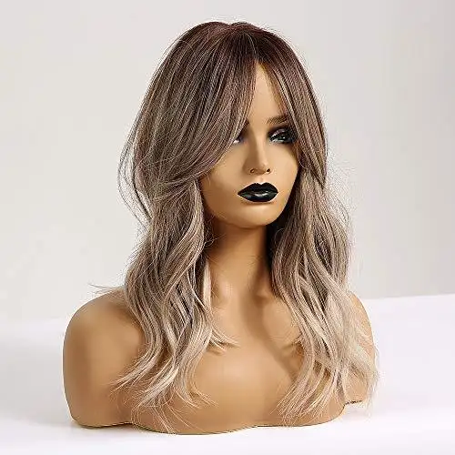 Light Brown Blonde Ombre Long Straight Synthetic Heat Resistant Wig - Image 47
