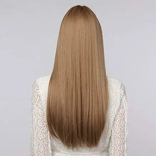 Light Brown Blonde Ombre Long Straight Synthetic Heat Resistant Wig - Image 6