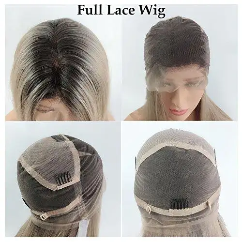 Lika Pink & Gray Kanekalon Fibre Full Lace Wig 22" Long - Image 6