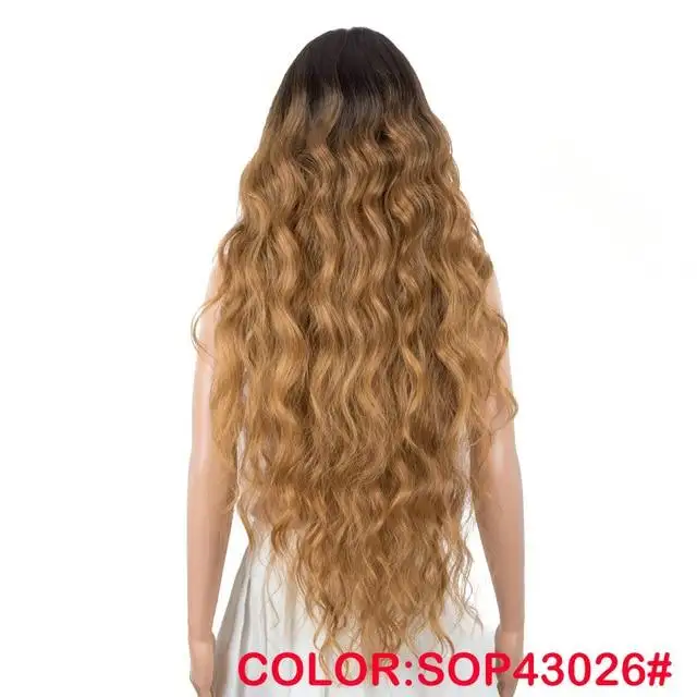 Lilac, Synthetic Lace Front Wigs Extra Long Deep Natural Wave Ombre Coloured Fashion Wig - Image 8