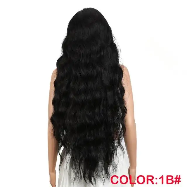 Lilac, Synthetic Lace Front Wigs Extra Long Deep Natural Wave Ombre Coloured Fashion Wig - Image 9