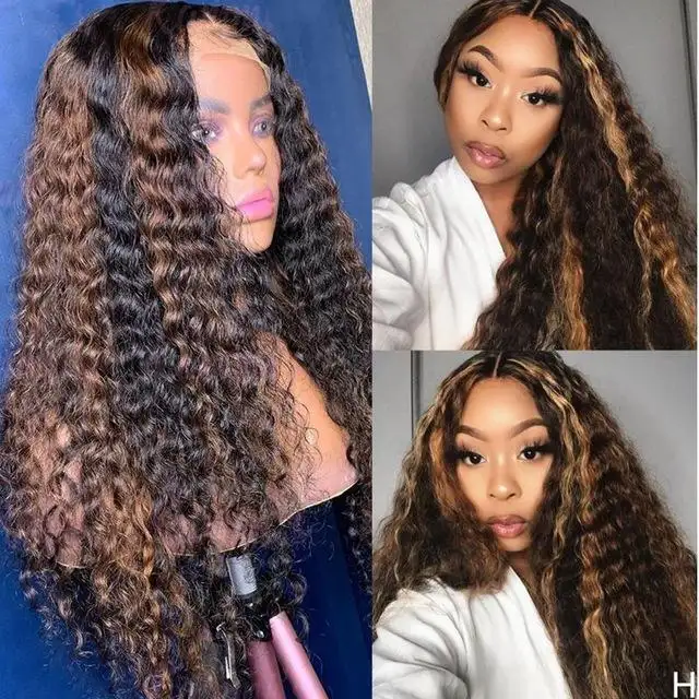 Lizzy | Curly Brazilian Remy Hair Lace Wig Ombre - Image 6