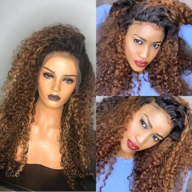 Lizzy | Curly Brazilian Remy Hair Lace Wig Ombre - Image 7