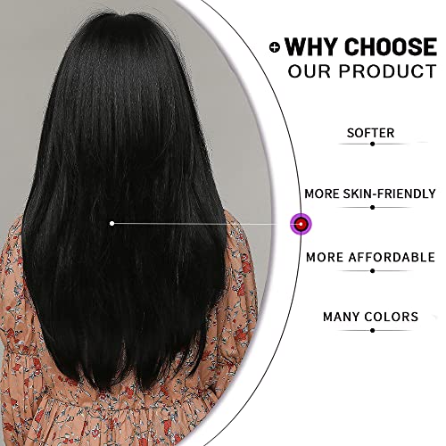 Long Black Womens Synthetic Hair Wig - Image 4
