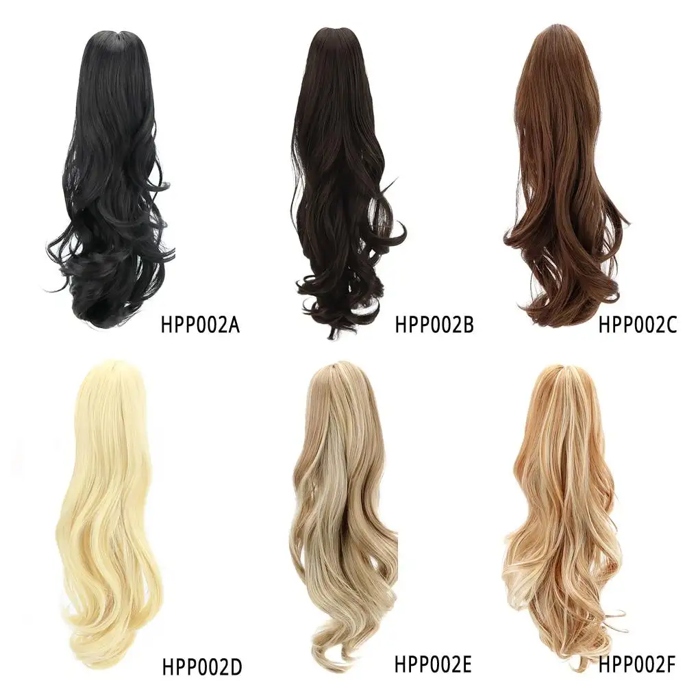 Long Curly 18"Synthetic Claw Clip On Ponytail Hair Heat Friendly  Hair Piece - Image 4