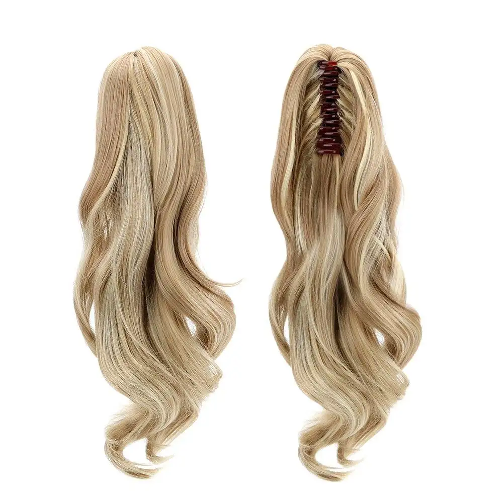 Long Curly 18"Synthetic Claw Clip On Ponytail Hair Heat Friendly  Hair Piece - Image 6
