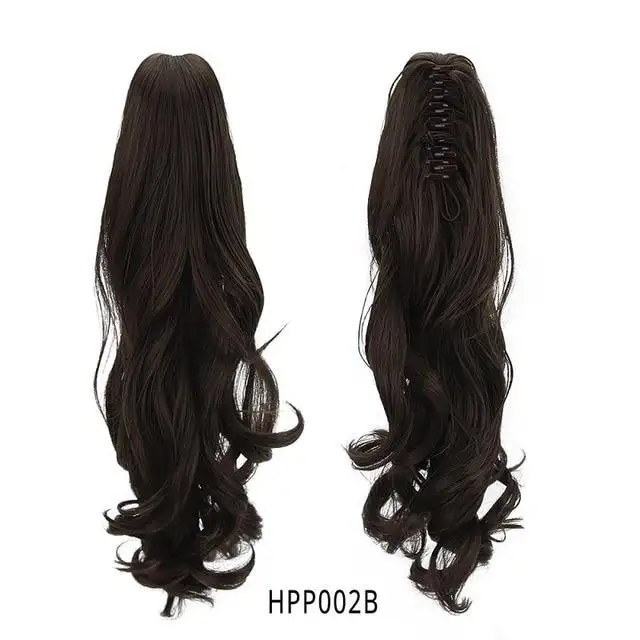 Long Curly 18"Synthetic Claw Clip On Ponytail Hair Heat Friendly  Hair Piece - Image 8