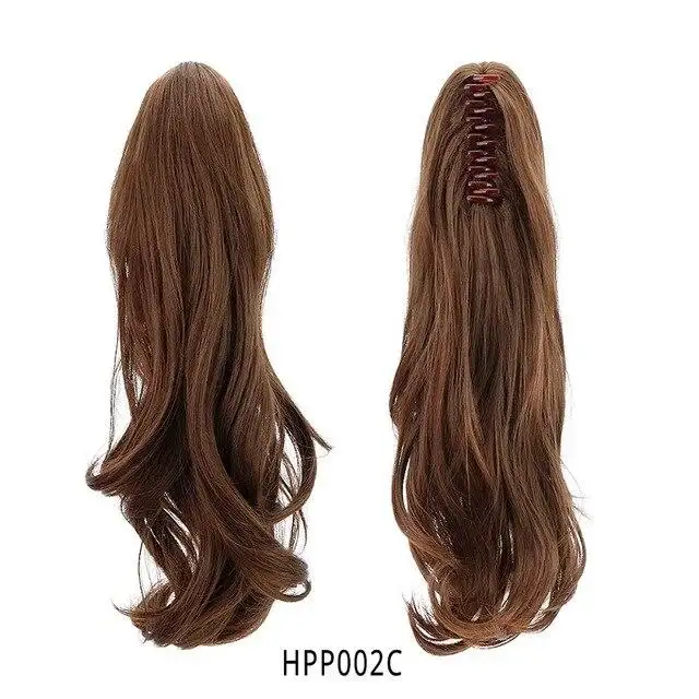 Long Curly 18"Synthetic Claw Clip On Ponytail Hair Heat Friendly  Hair Piece - Image 9