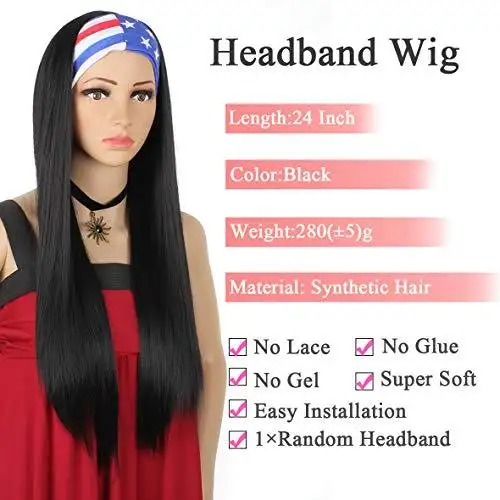 Long Wig with Headband - Image 8