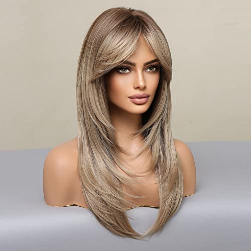 Long Layered Ash Grey Blonde Wig - Image 3