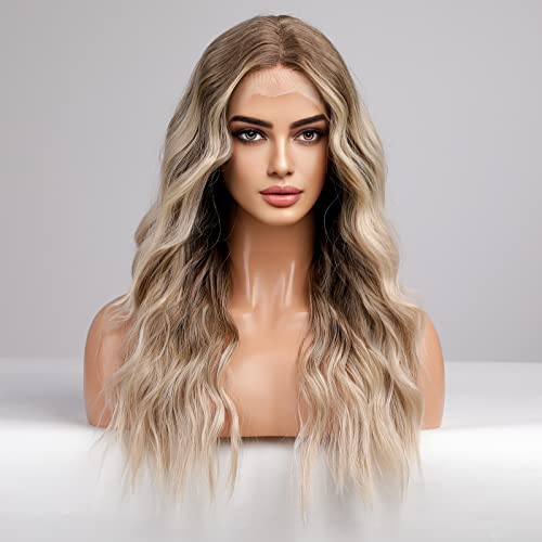 Long Ombre Blonde Lace Front Wig - Image 2
