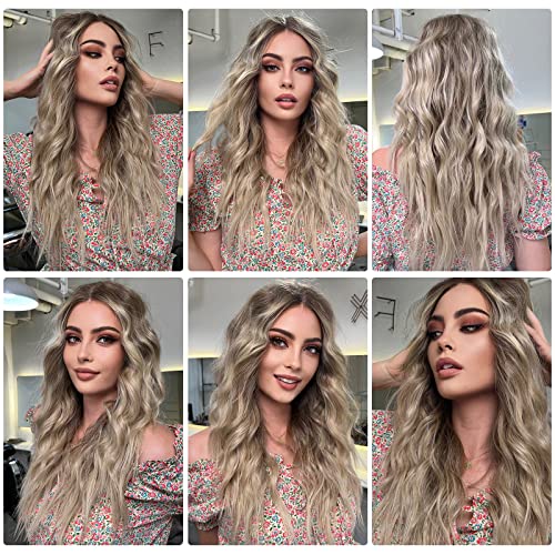 Long Ombre Blonde Lace Front Wig - Image 6
