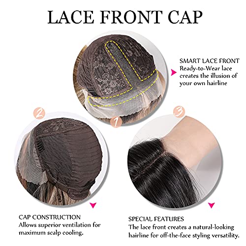 Long Ombre Blonde Lace Front Wig - Image 7