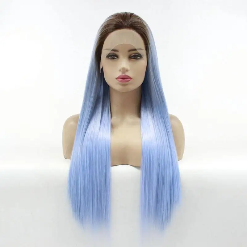 Long Silky Straight Dark Rooted Wig - Image 2