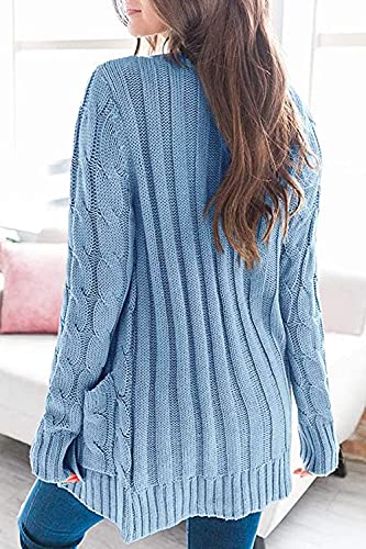 Long Sleeve Cable Knit Sweater - Image 3