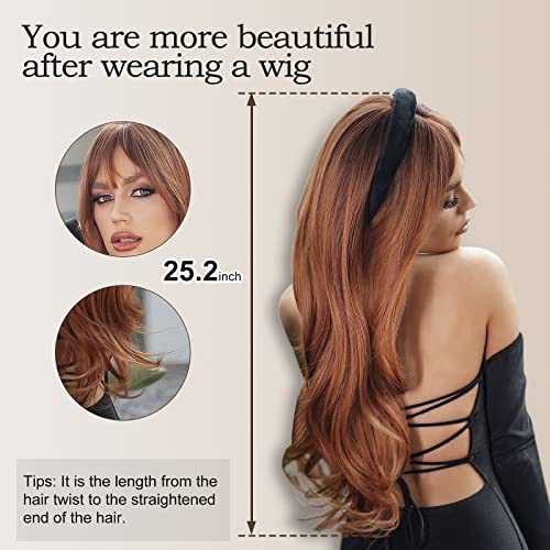 Long Straight Auburn Layered Wig - Image 4
