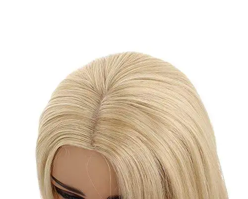 Long Straight Blonde Wig with Middle Part - Image 5