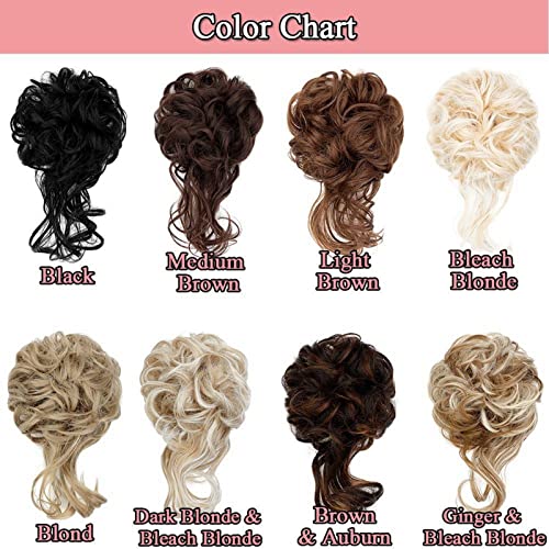 Long Tousled Messy Bun Hair Piece - Image 12