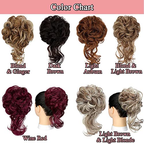 Long Tousled Messy Bun Hair Piece - Image 13