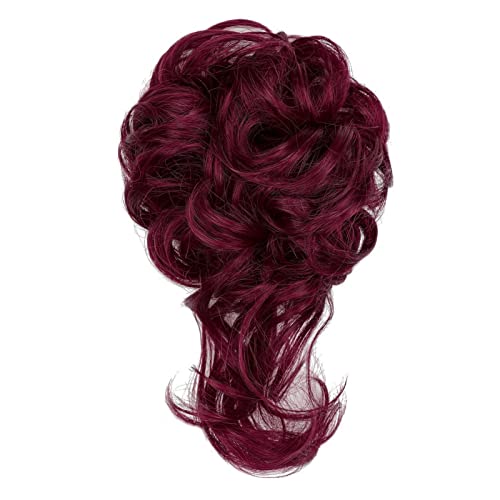 Long Tousled Messy Bun Hair Piece - Image 14