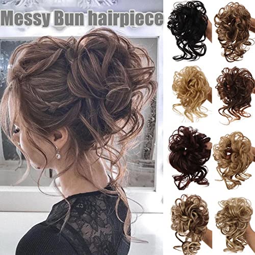 Long Tousled Messy Bun Hair Piece - Image 2