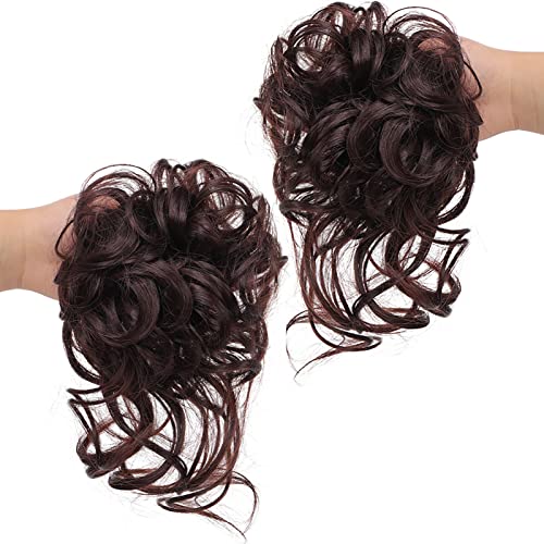 Long Tousled Messy Bun Hair Piece - Image 20