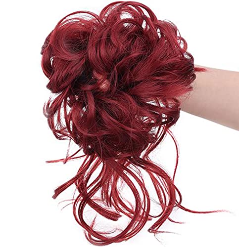 Long Tousled Messy Bun Hair Piece - Image 21