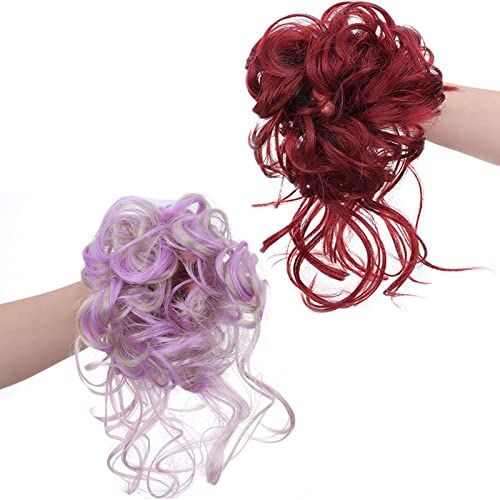 Long Tousled Messy Bun Hair Piece - Image 22
