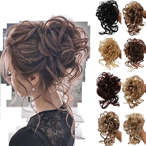 Long Tousled Messy Bun Hair Piece - Image 23