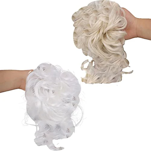 Long Tousled Messy Bun Hair Piece - Image 24