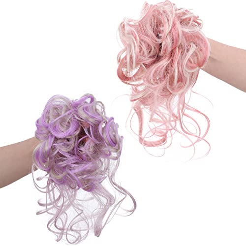 Long Tousled Messy Bun Hair Piece - Image 25