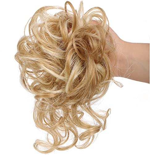 Long Tousled Messy Bun Hair Piece - Image 26