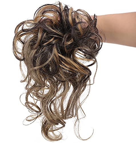 Long Tousled Messy Bun Hair Piece - Image 27