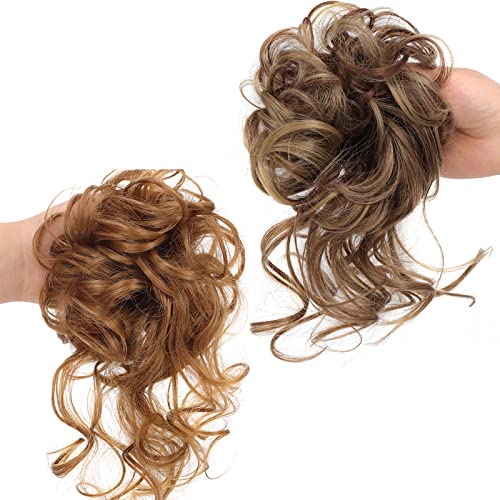 Long Tousled Messy Bun Hair Piece - Image 28