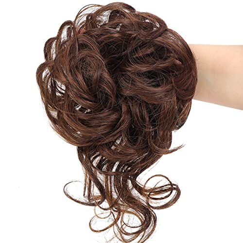 Long Tousled Messy Bun Hair Piece - Image 29