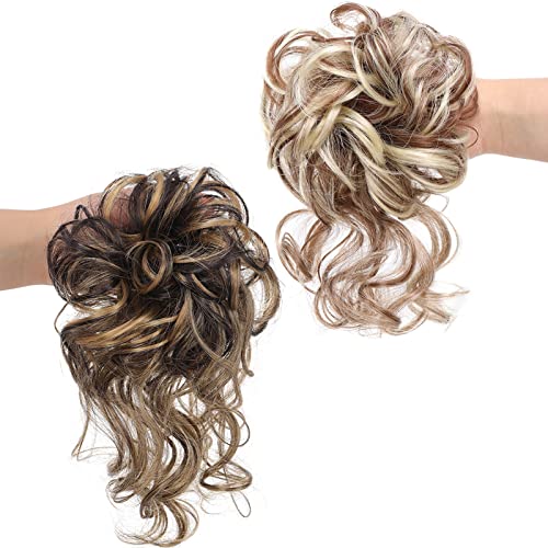 Long Tousled Messy Bun Hair Piece - Image 31