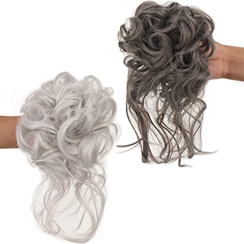Long Tousled Messy Bun Hair Piece - Image 32
