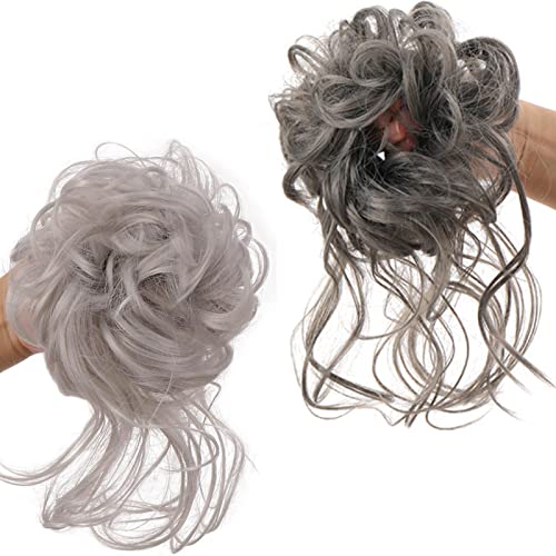 Long Tousled Messy Bun Hair Piece - Image 34