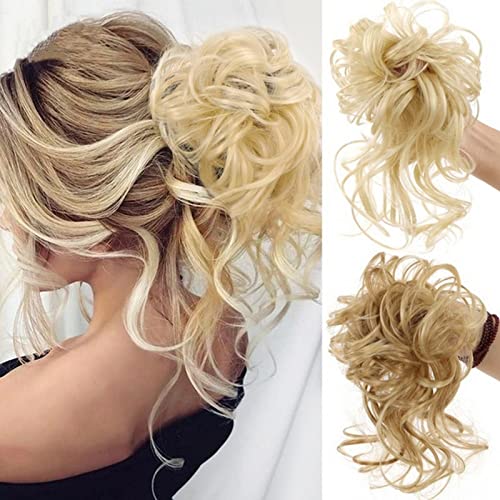 Long Tousled Messy Bun Hair Piece - Image 5