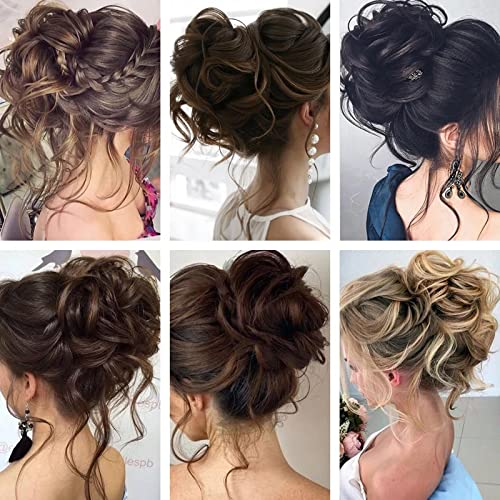 Long Tousled Messy Bun Hair Piece - Image 6
