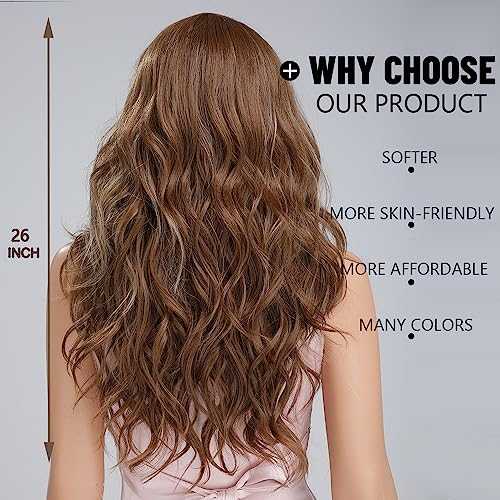 Long Wavy Brown Highlight Blonde Lace Wig - Image 4