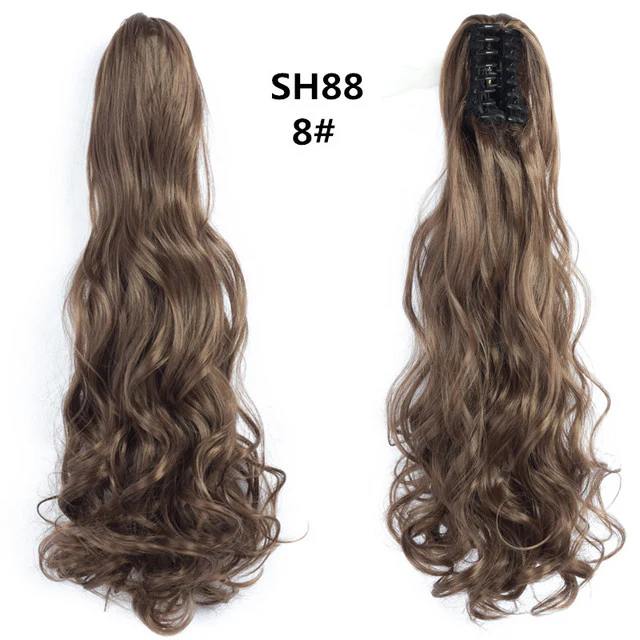 Long Wavy Claw Clip on Hair Extension Ponytail High Temperature Fibre - Image 10