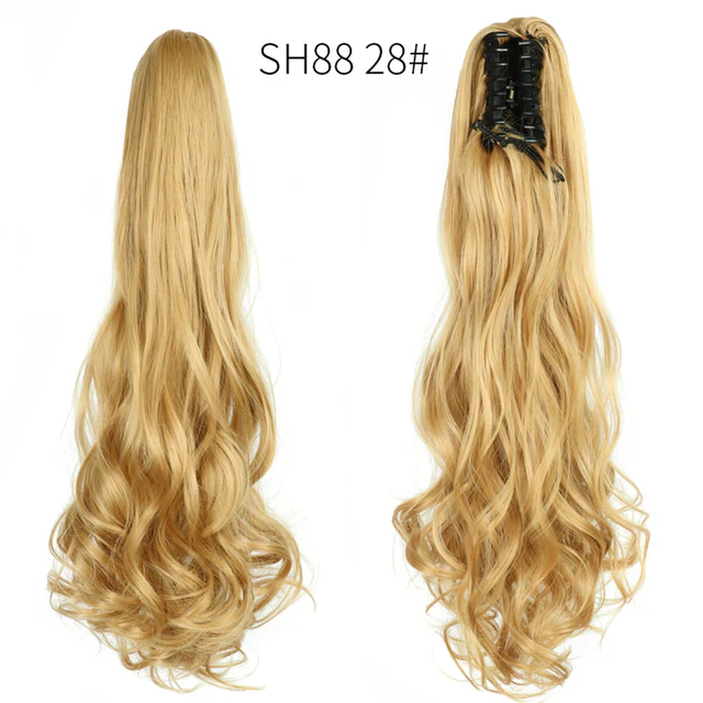 Long Wavy Claw Clip on Hair Extension Ponytail High Temperature Fibre - Image 13