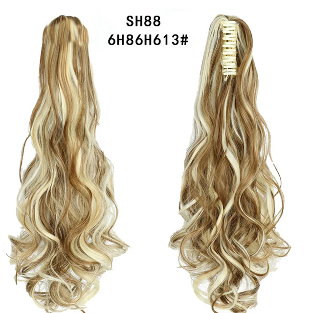 Long Wavy Claw Clip on Hair Extension Ponytail High Temperature Fibre - Image 17